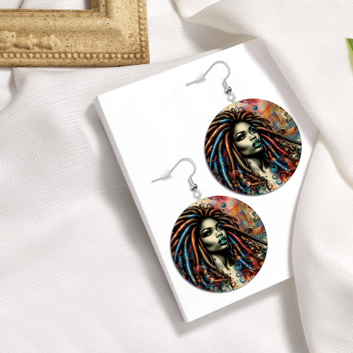 Leather Round Earrings - Velvet's View