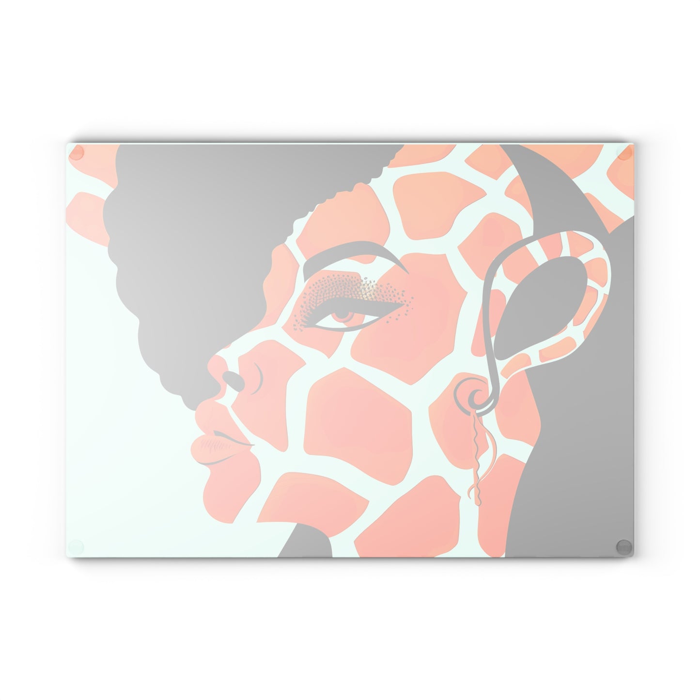 Glass Cutting Board - Giraffe Essence - A Fusion of Nature and Elegance Collection #2016