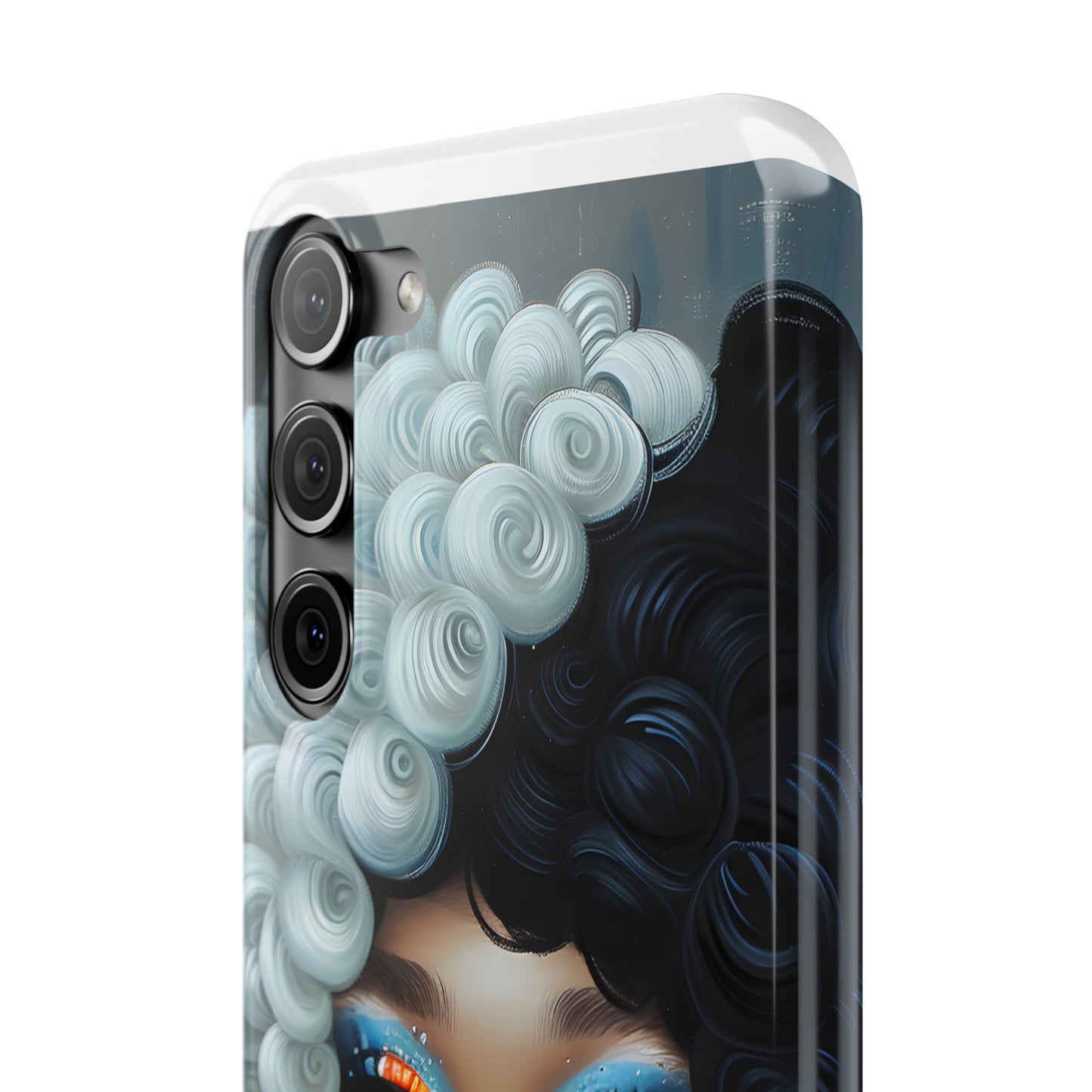 Slim Phone Cases - Black Girl Art - Velvet's View - Ethereal Vibrance