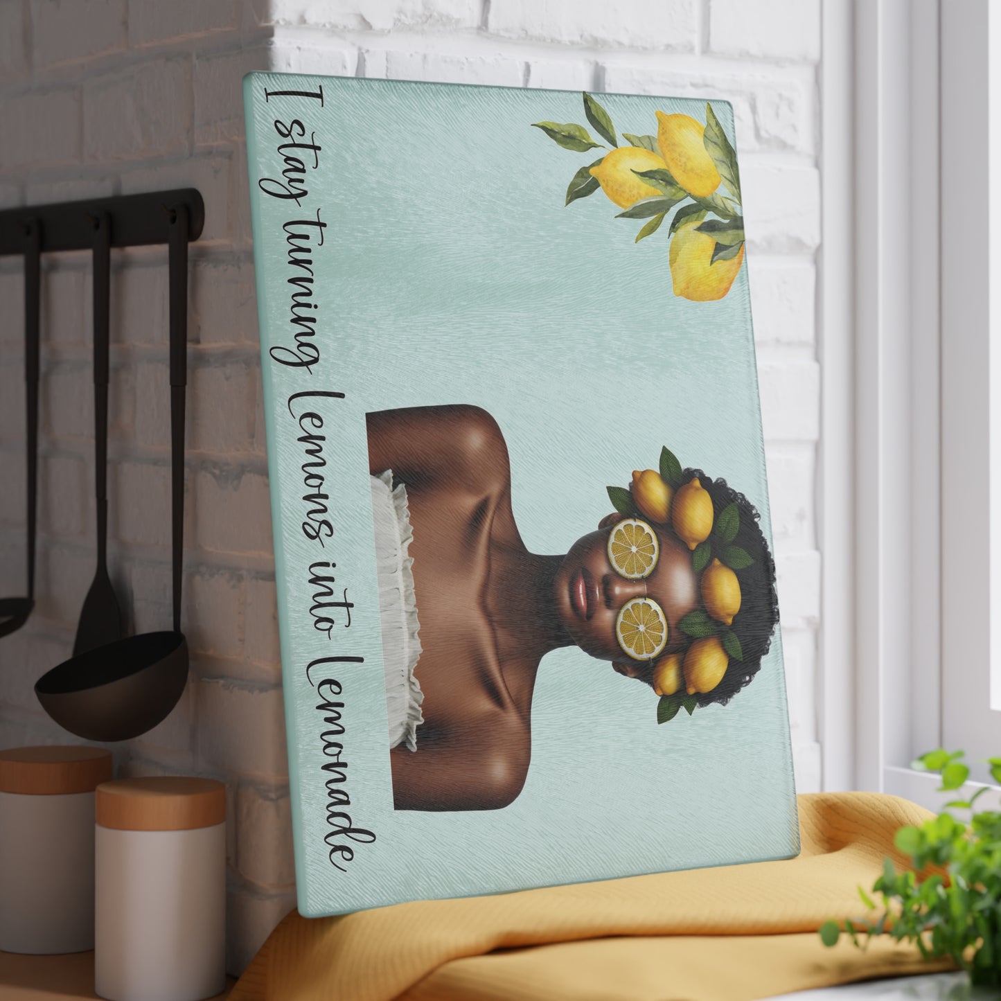 Glass Cutting Board - Velvet's View: The Lemon Delight Collection – 2015