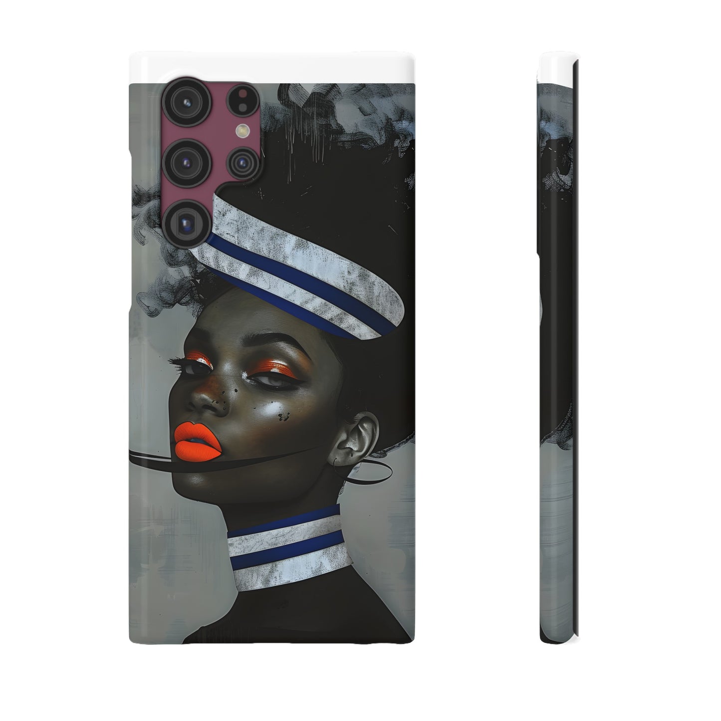 Slim Phone Cases - Black Girl Art - Velvet's View - Ethereal Vibrance