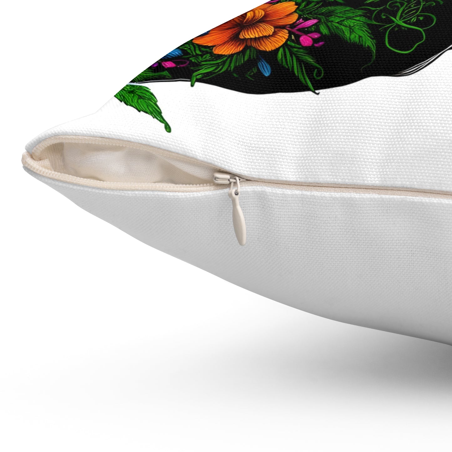 Spun Polyester Square Pillow - Floral Fusion - #2015