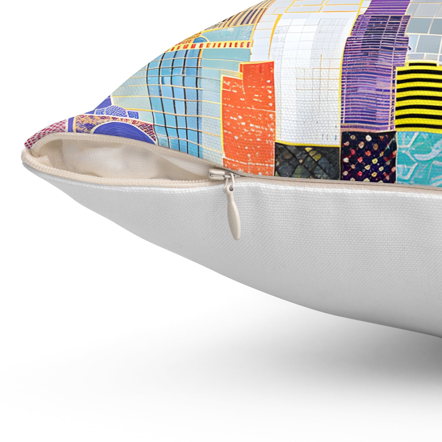 Spun Polyester Square Pillow - Black Girl Art - Velvet's View - Vibrant Visions - The Bohemian Collection