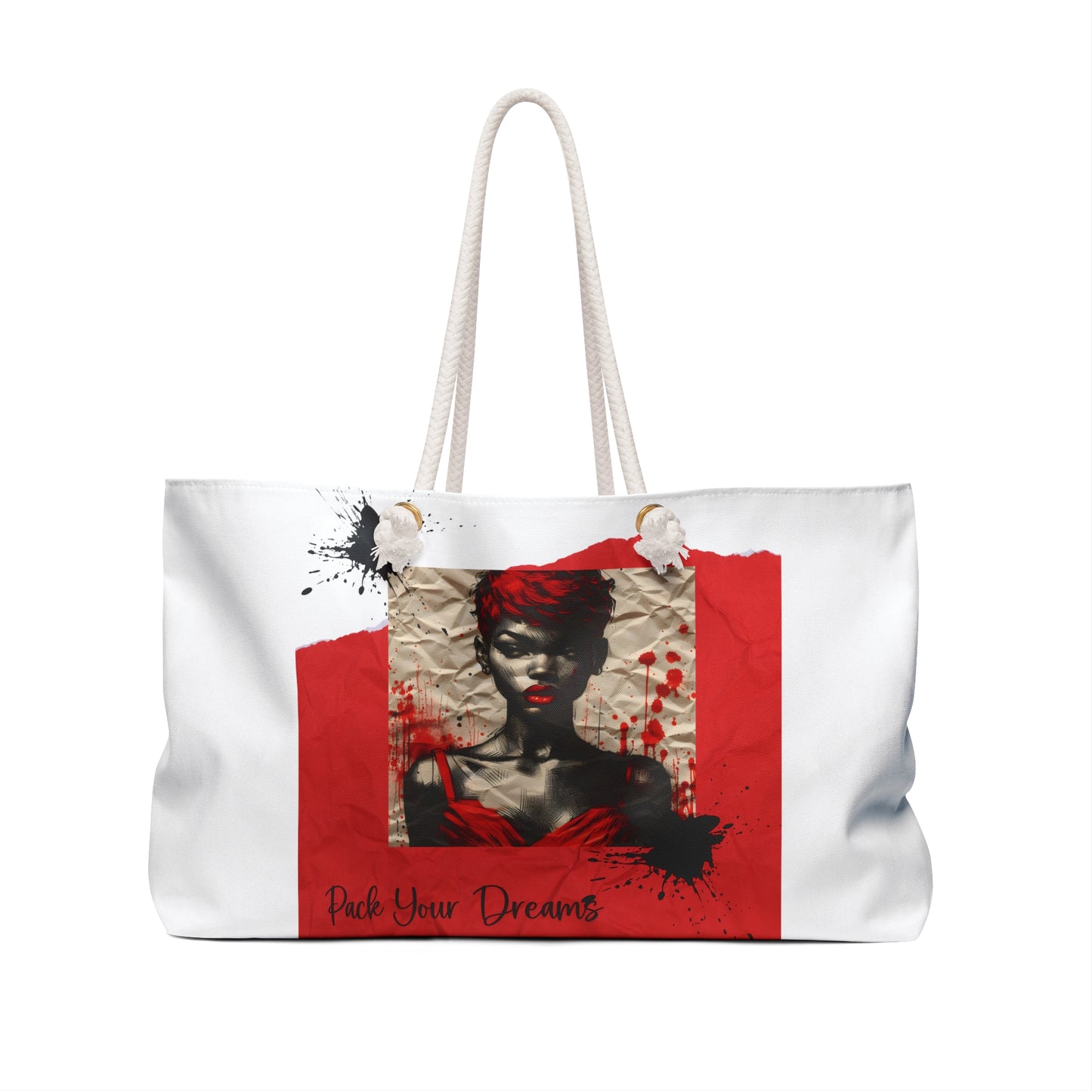 Bold Expressions: A Red and Black Journey - Weekender Bag - #2011