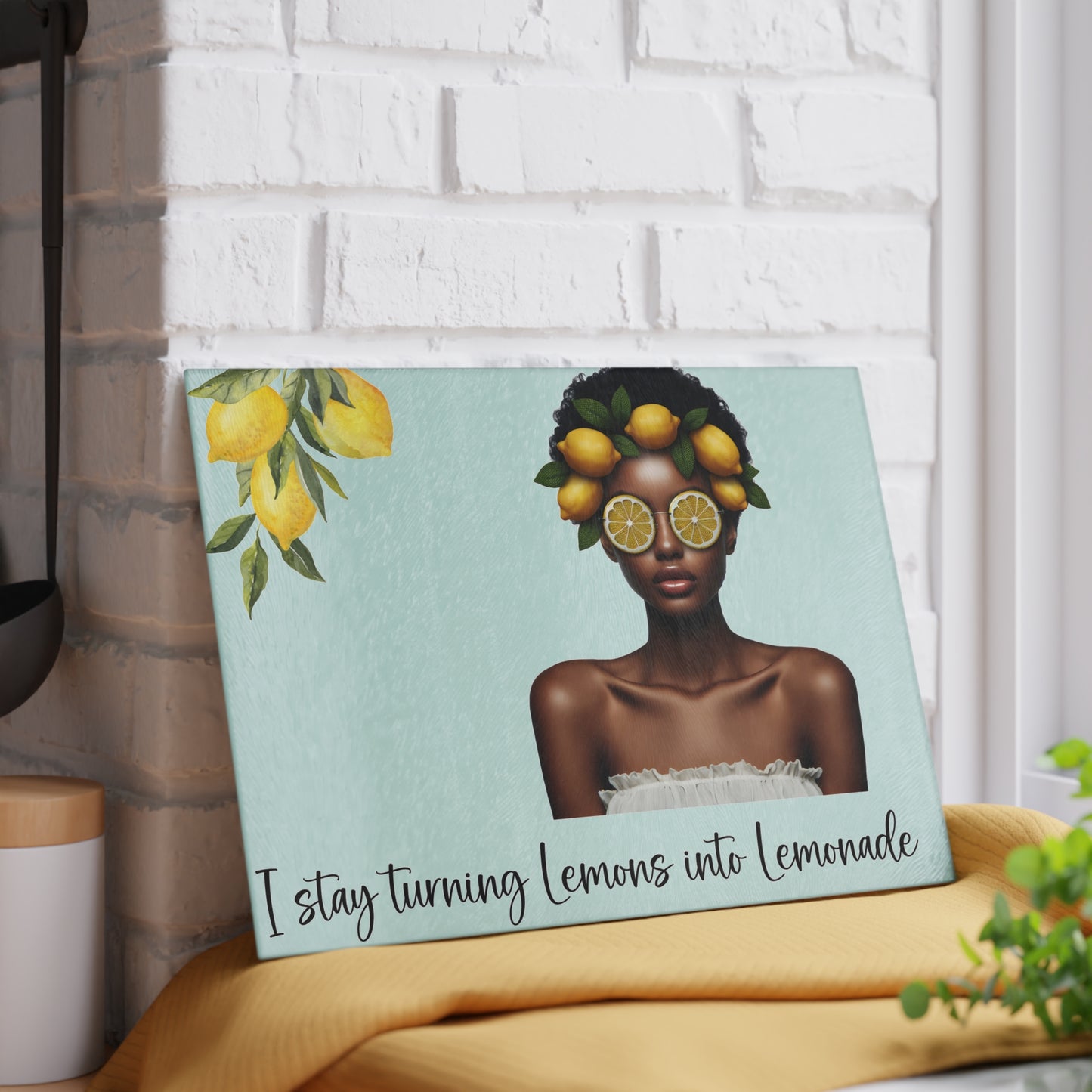 Glass Cutting Board - Velvet's View: The Lemon Delight Collection – 2015