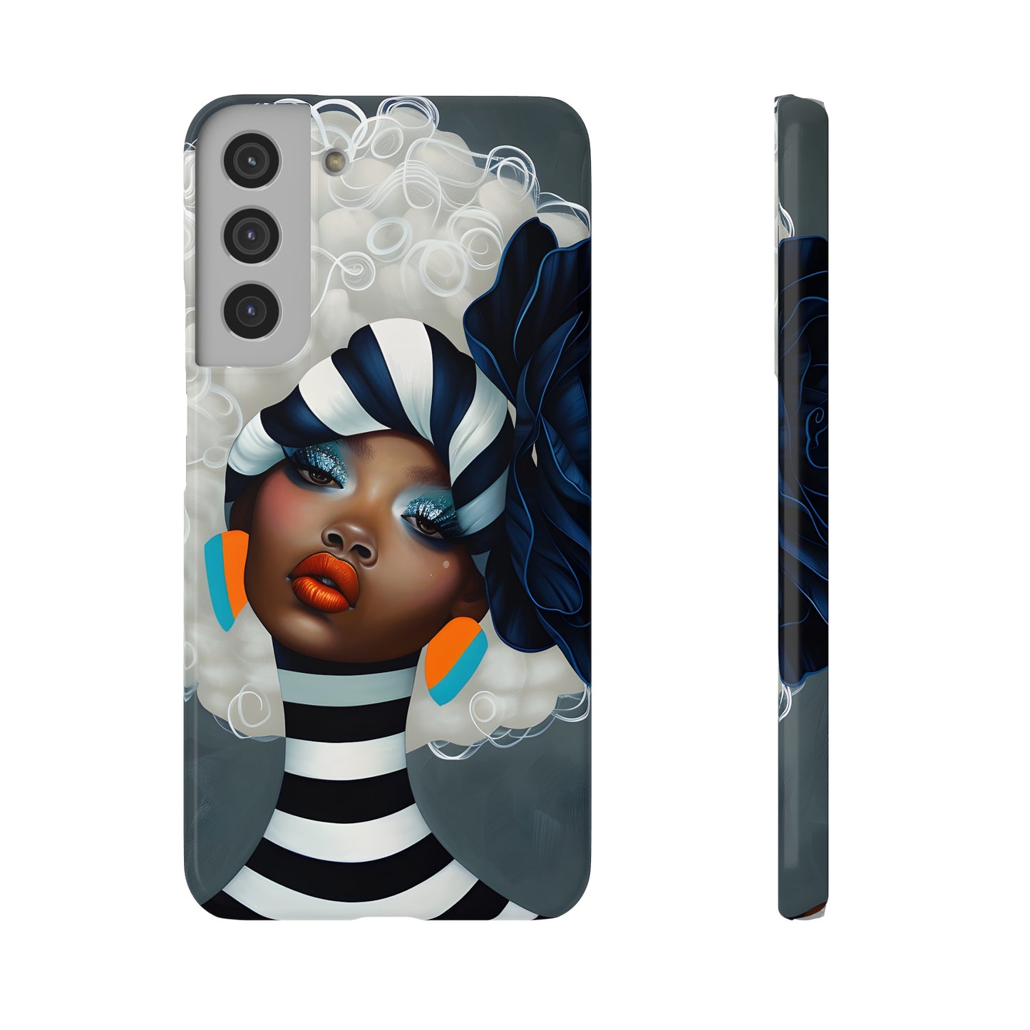 Slim Phone Cases - Black Girl Art - Velvet's View - Ethereal Vibrance
