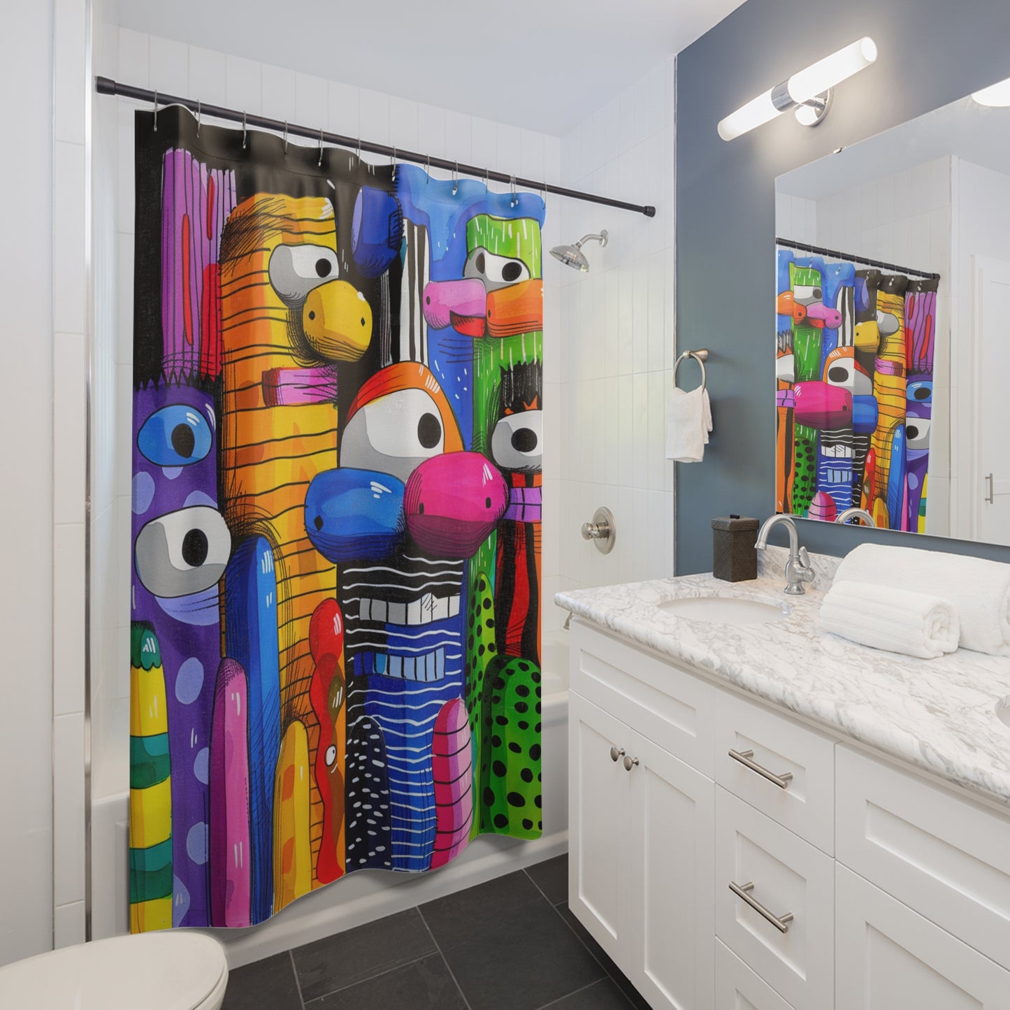 Whimsical Wonders: Towel and Shower Curtain Collection - Shower Curtains - #2011