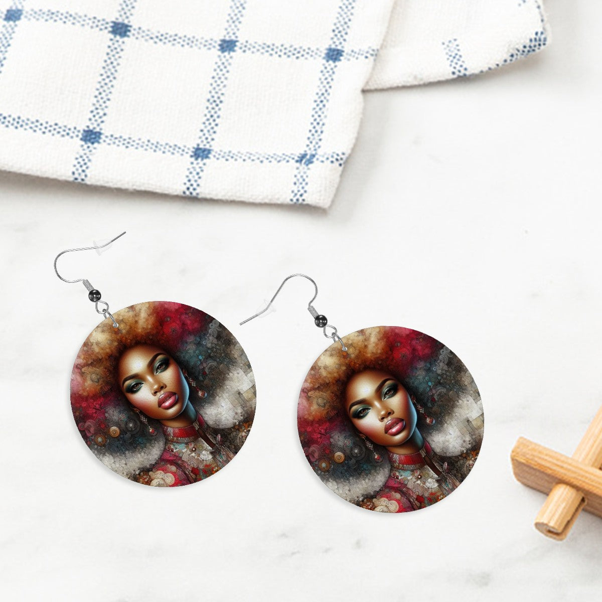 Leather Round Earrings - Velvet's View
