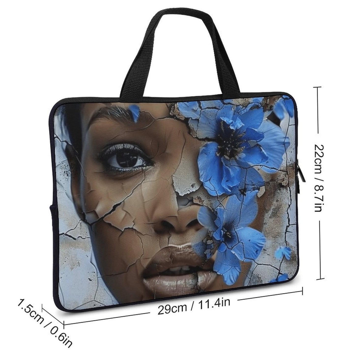 Laptop Bag - Black Girl Art - Velvet’s View - Artistic Laptop Covers Collection - Laptop Bag (Multiple Sizes) #2064