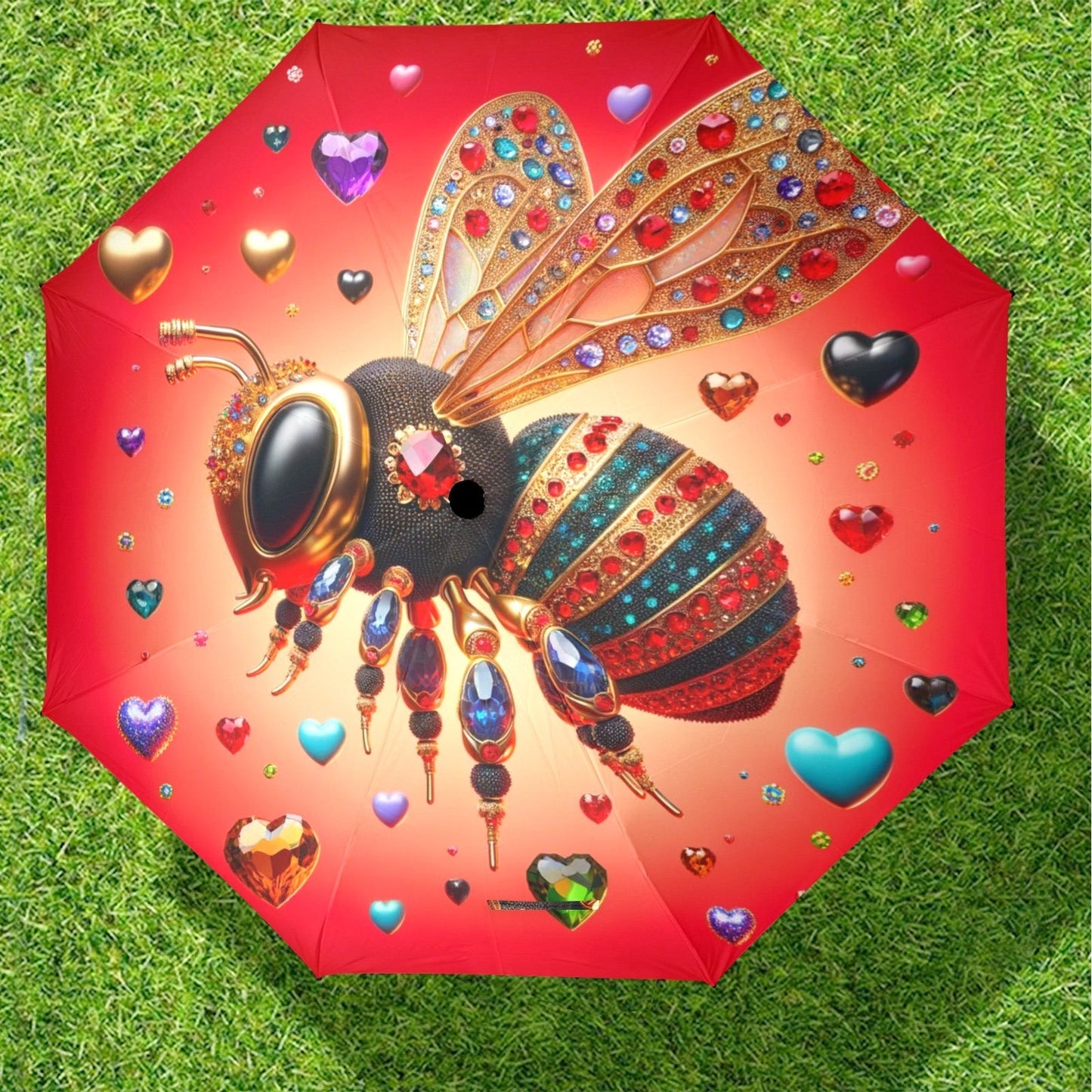 Bee Jeweled Collection - Semi-Automatic Foldable Umbrella (Model U12) - #2011