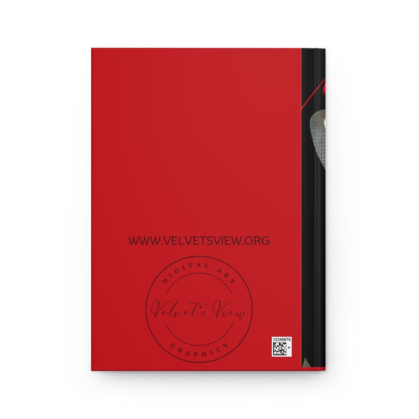 Hardcover Journal Matte - Black Girl Art - Velvet's View - Vibrant Visions: Empowering Faces Collection -