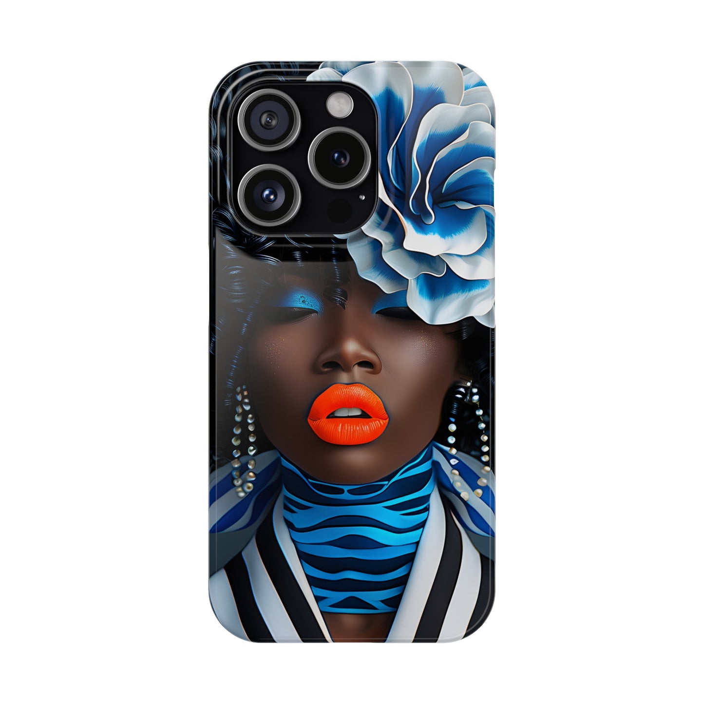 Slim Phone Cases - Black Girl Art - Velvet's View - Ethereal Vibrance