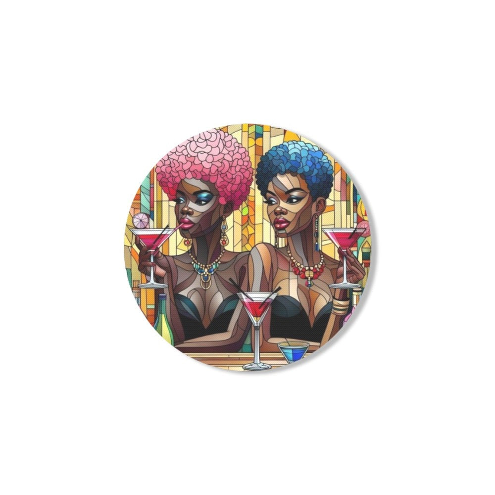 Round Coaster Set - Velvet's View - Sip & Savor - Exquisite Elegance Coaster Collection