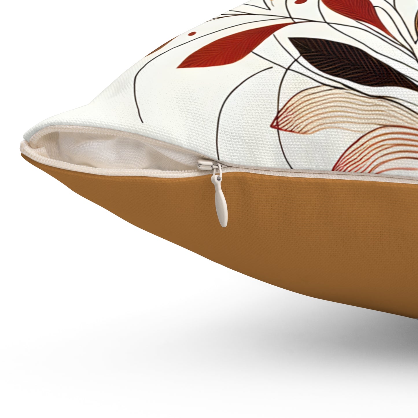 Spun Polyester Square Pillow - Black Girl Art - Velvet's View - Floral Whispers Collection -