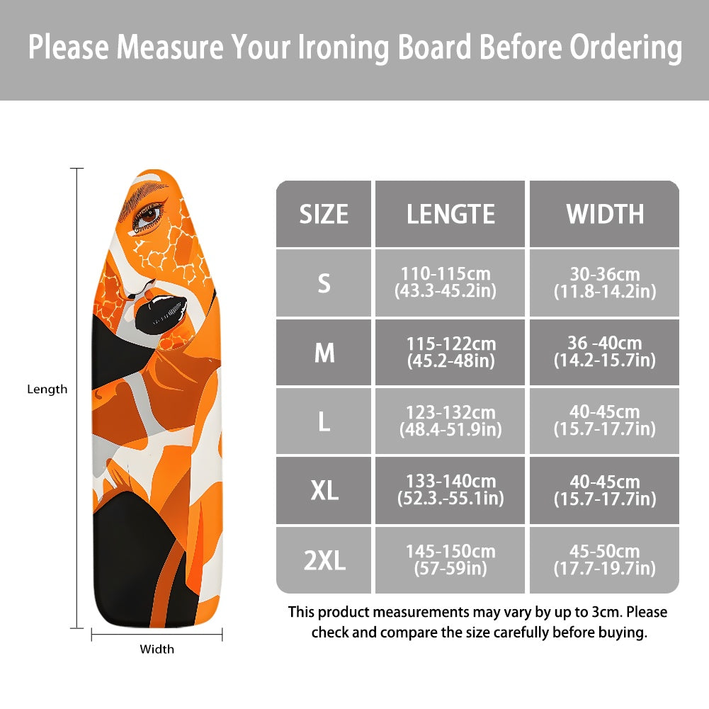 Ironing Board Cover - Velvet's View - Giraffe Essence - A Fusion of Nature and Elegance Collection