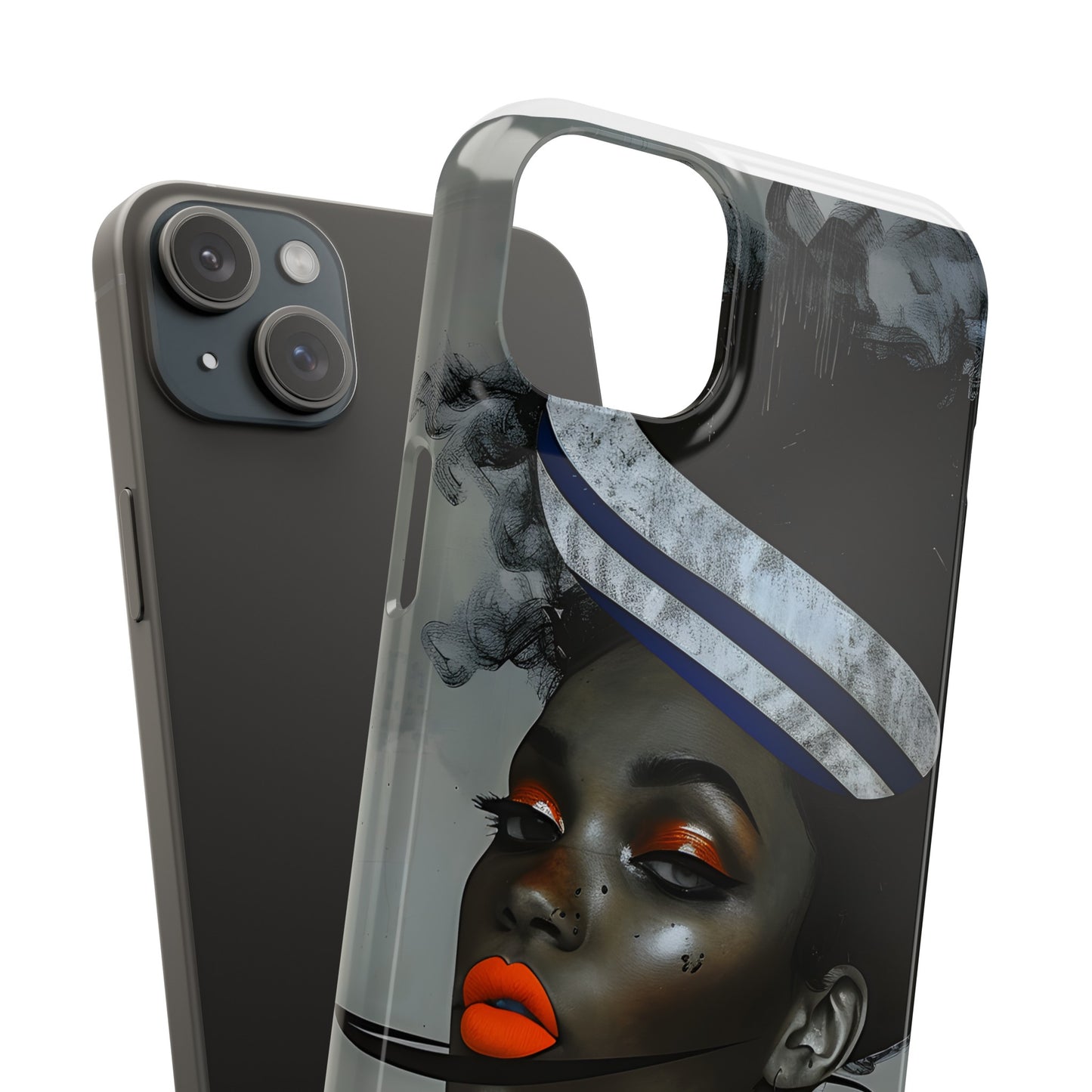 Slim Phone Cases - Black Girl Art - Velvet's View - Ethereal Vibrance