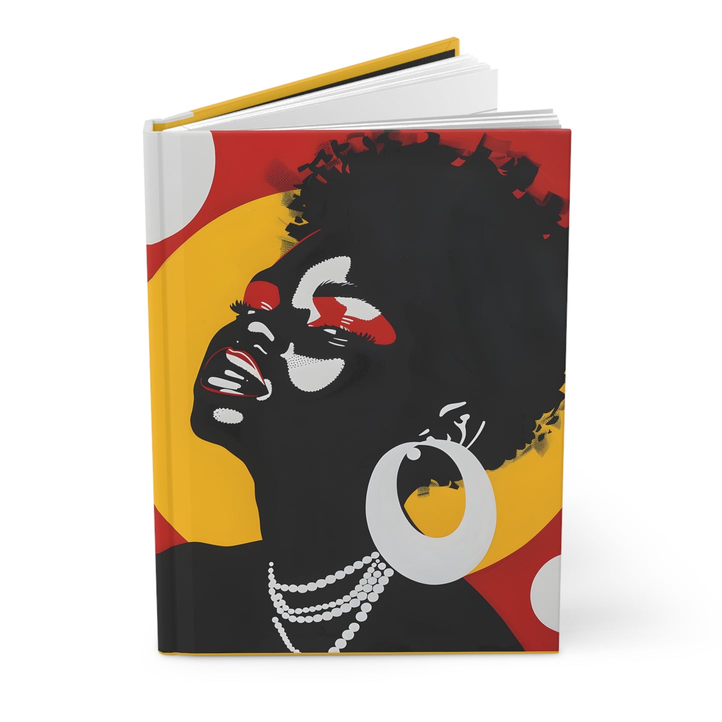 Hardcover Journal Matte - Black Girl Art - Velvet's View - Vibrant Visions: Empowering Faces Collection -