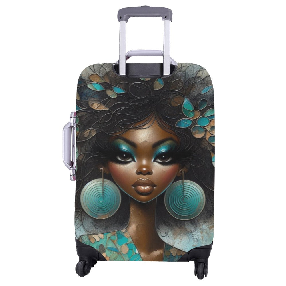 Bold & Beautiful: Afrocentric Digital Art Collection - Luggage Cover/Large 26"-28"- #2012