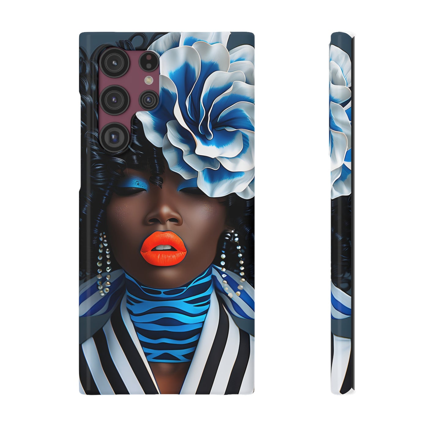 Slim Phone Cases - Black Girl Art - Velvet's View - Ethereal Vibrance
