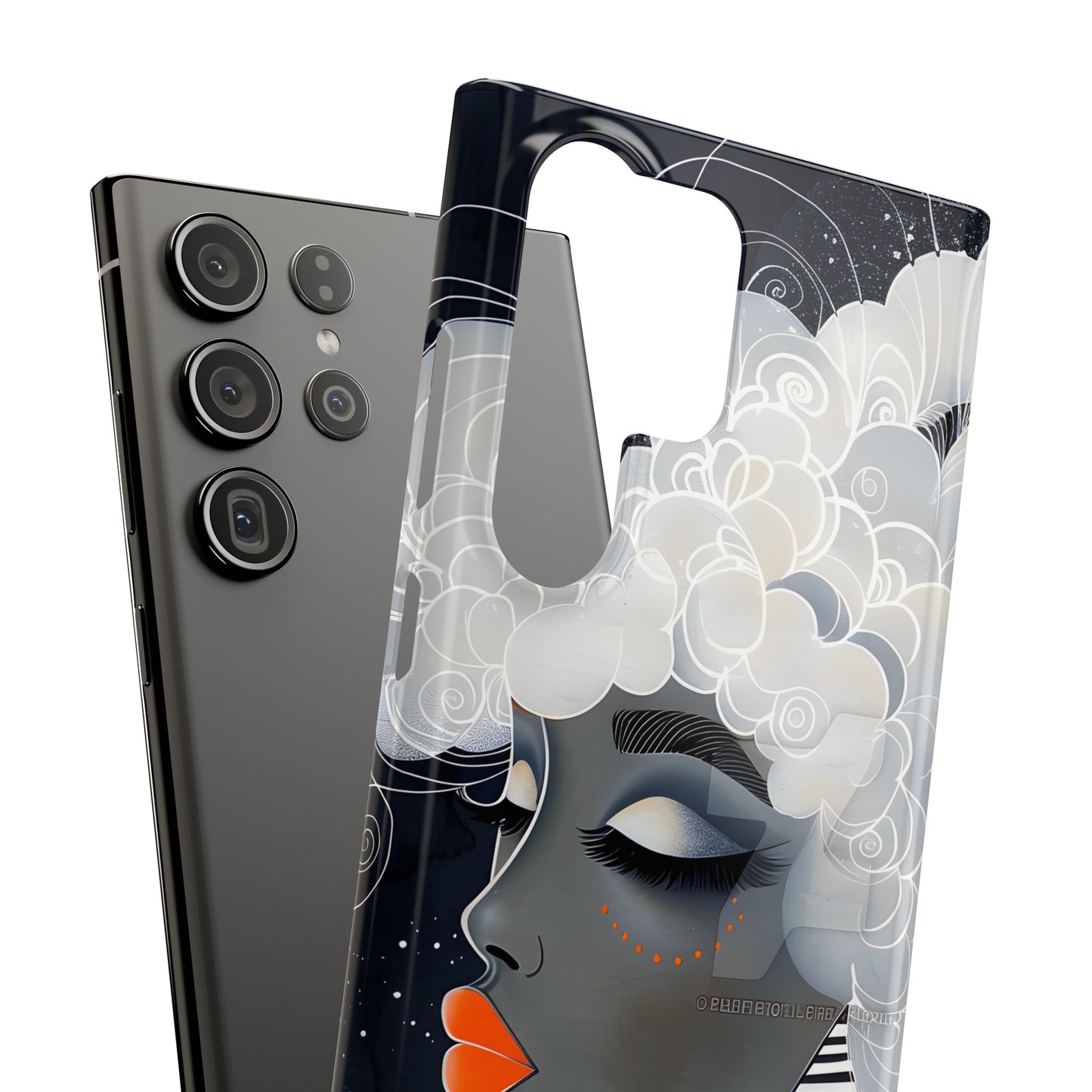 Slim Phone Cases - Black Girl Art - Velvet's View - Ethereal Vibrance