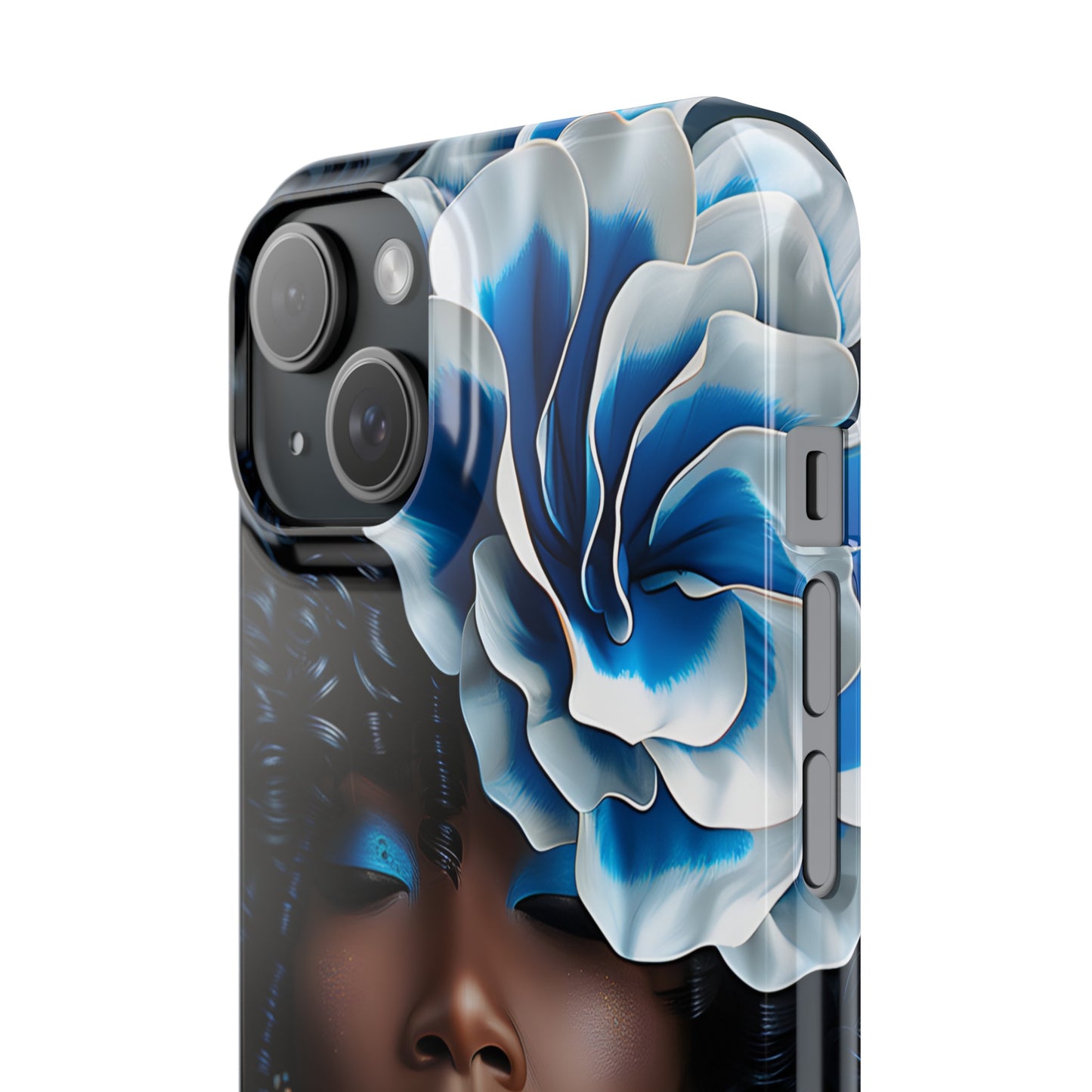 Slim Phone Cases - Black Girl Art - Velvet's View - Ethereal Vibrance