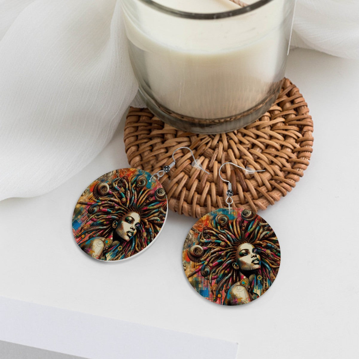 Leather Round Earrings - Velvet's View