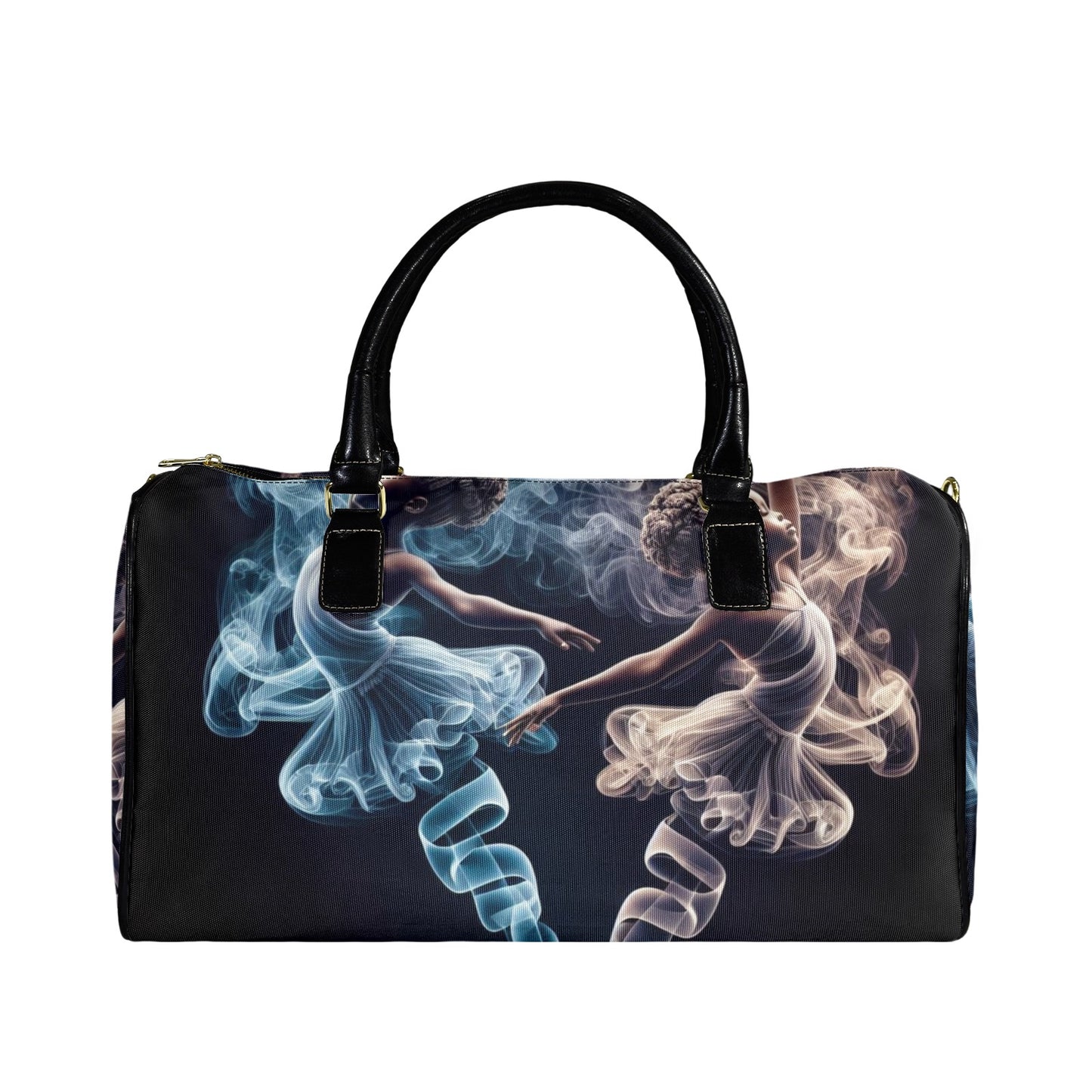 Ethereal Elegance: Dance of the Smoke Ballerinas Collection - Large Capacity Travel Bag-Small - #2011 (Black Short Patch) (1737) - #2011