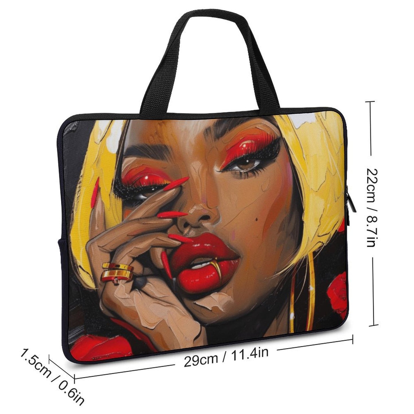 Laptop Bag - Black Girl Art - Velvet’s View - Artistic Laptop Covers Collection - Laptop Bag (Multiple Sizes) #2066