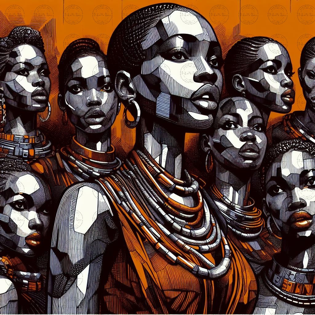 Digital Art - Afro-Futuristic Elegance: A Vibrant Fusion of African Fashion and Modern Artistry - #2019