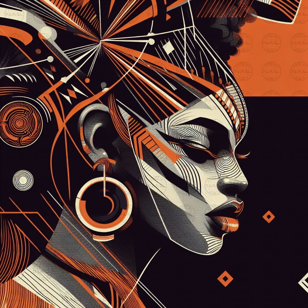 Digital Art - Afro-Futuristic Elegance: A Vibrant Fusion of African Fashion and Modern Artistry - #2017