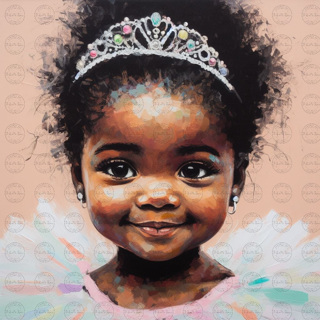 Black Girl Art - Kids Digital Art - Velvet's View - Tiny Dancers: Ballerina Dreams Collection 115