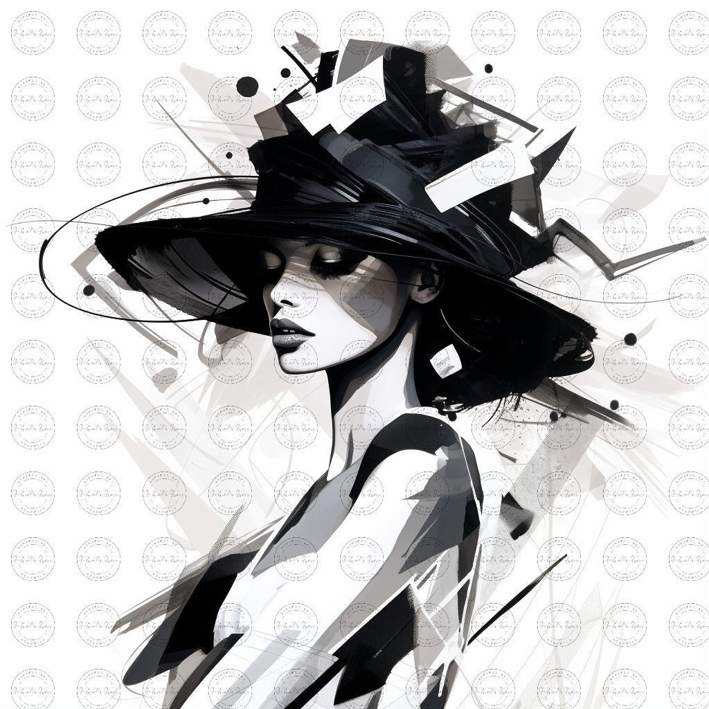Digital Art - Avant-Garde Essence: Black Woman in White Space #2019