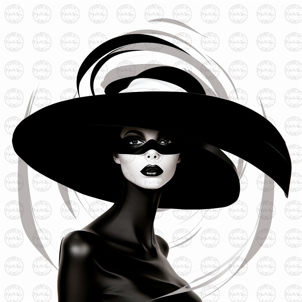 Digital Art - Avant-Garde Essence: Black Woman in White Space #2013