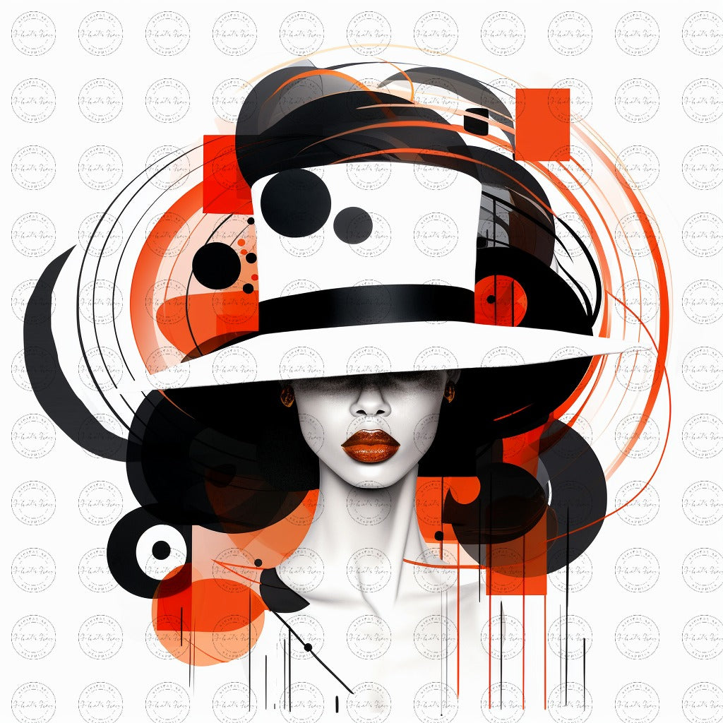 Digital Art - Avant-Garde Essence: Black Woman in White Space #2015