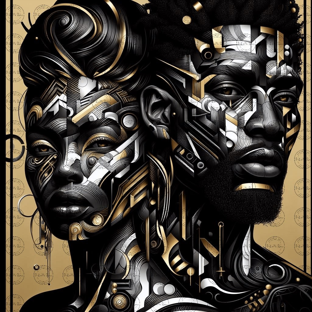 Digital Art - Urban Mosaic: Faces of Neo-Expression – Part 2 #2024