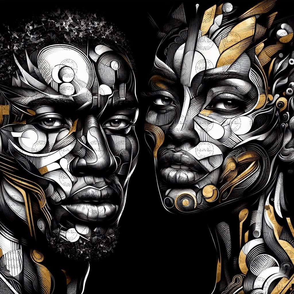Digital Art - Urban Mosaic: Faces of Neo-Expression – Part 2 #2023