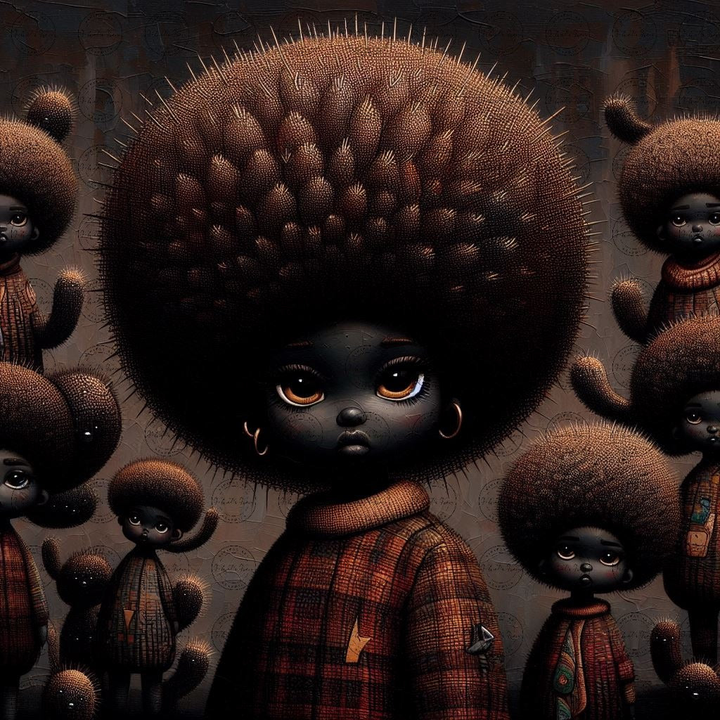 Digital Art - Meet the Prickleys!!! - Cactus Tales of Afro-Colombian Realms - #2016