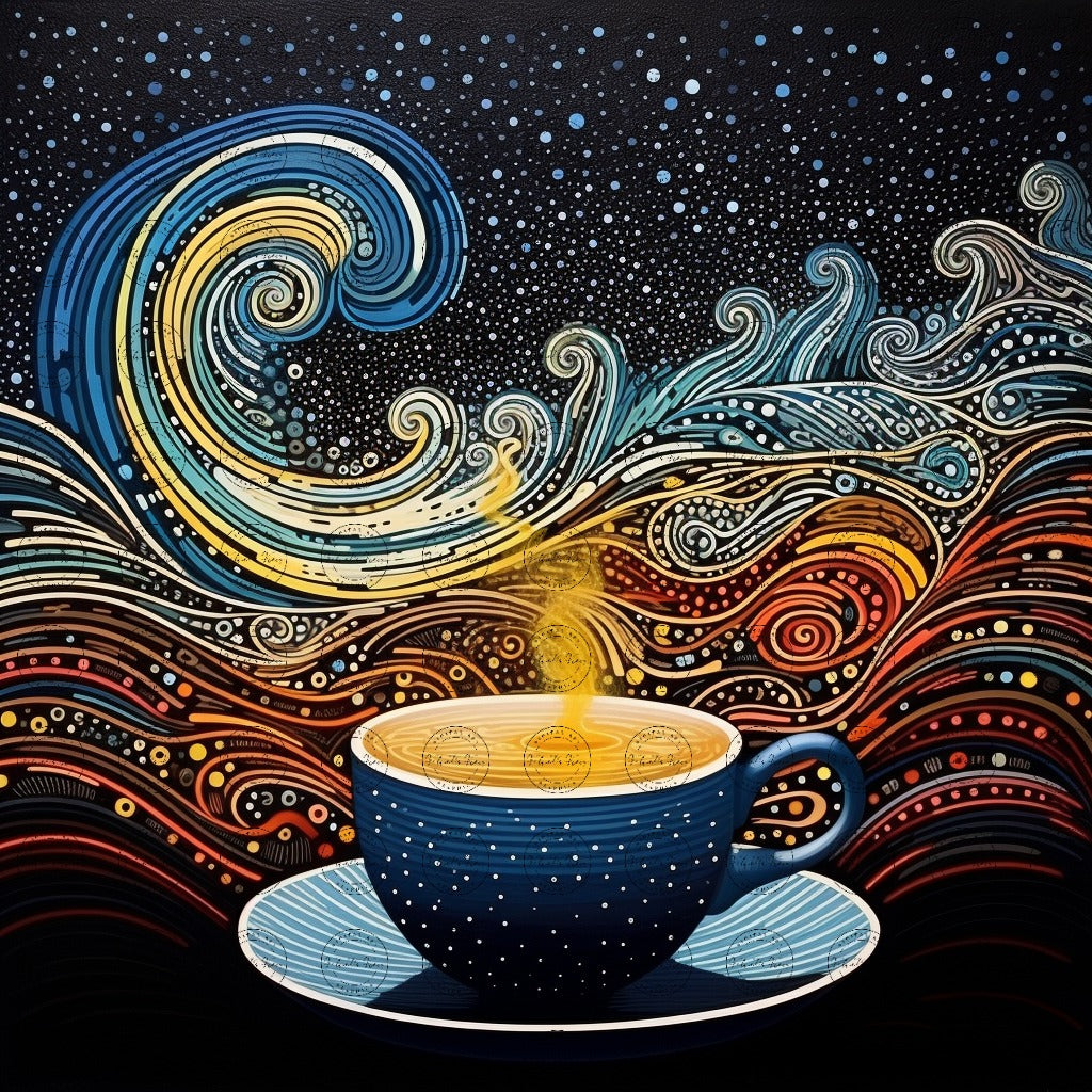 Digital Art - Moonlit Mocha Magic - #2018