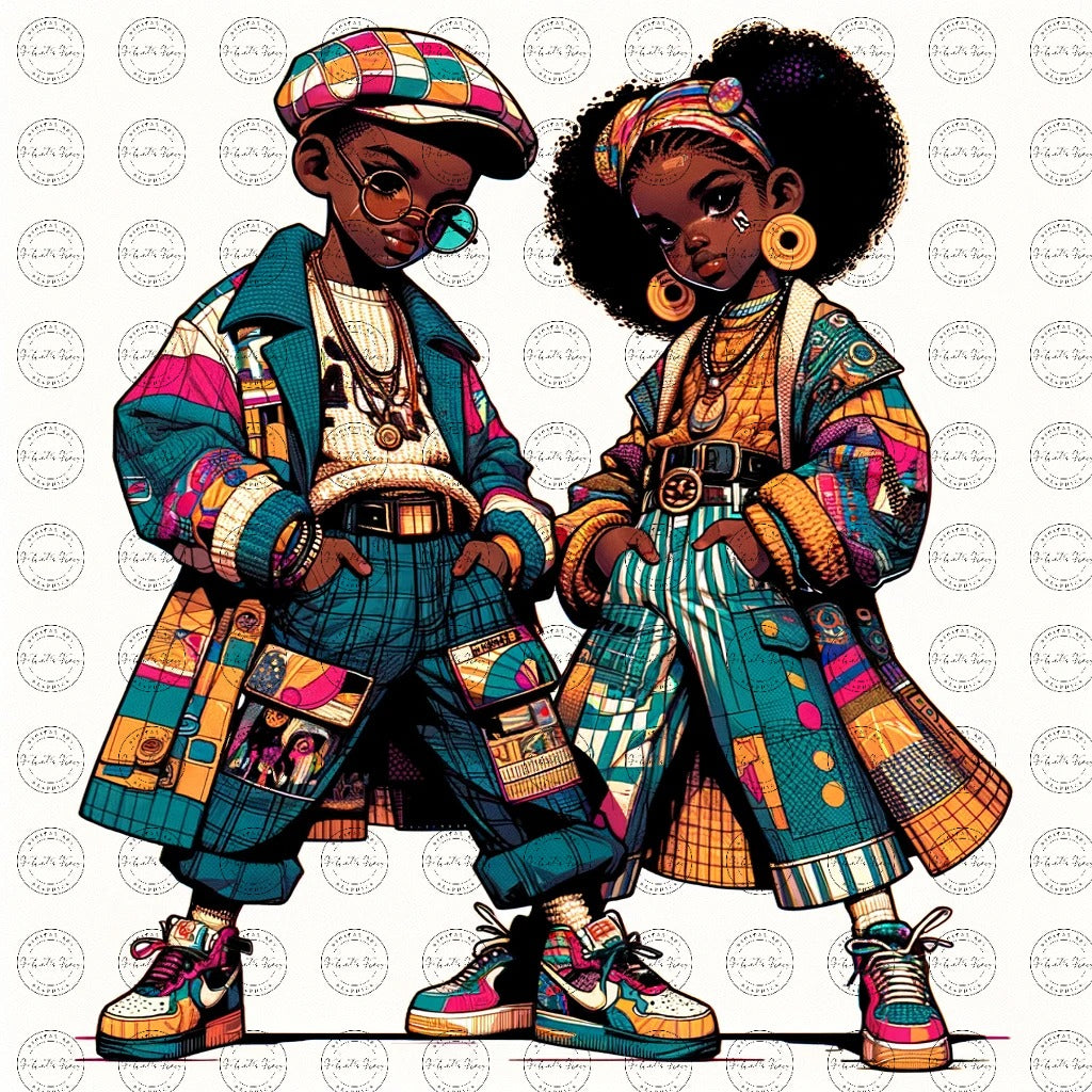 Black Girl Art - Kids Digital Art - Velvet's View - Colorful Essence - A Whimsical Fusion 54