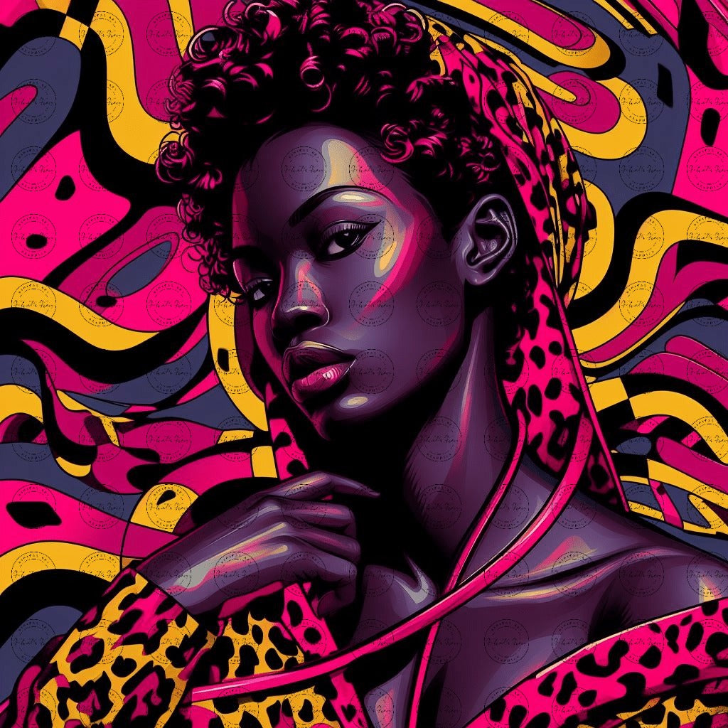 Black Girl Art - Velvet's View Digital Art – Patchwork Majesty