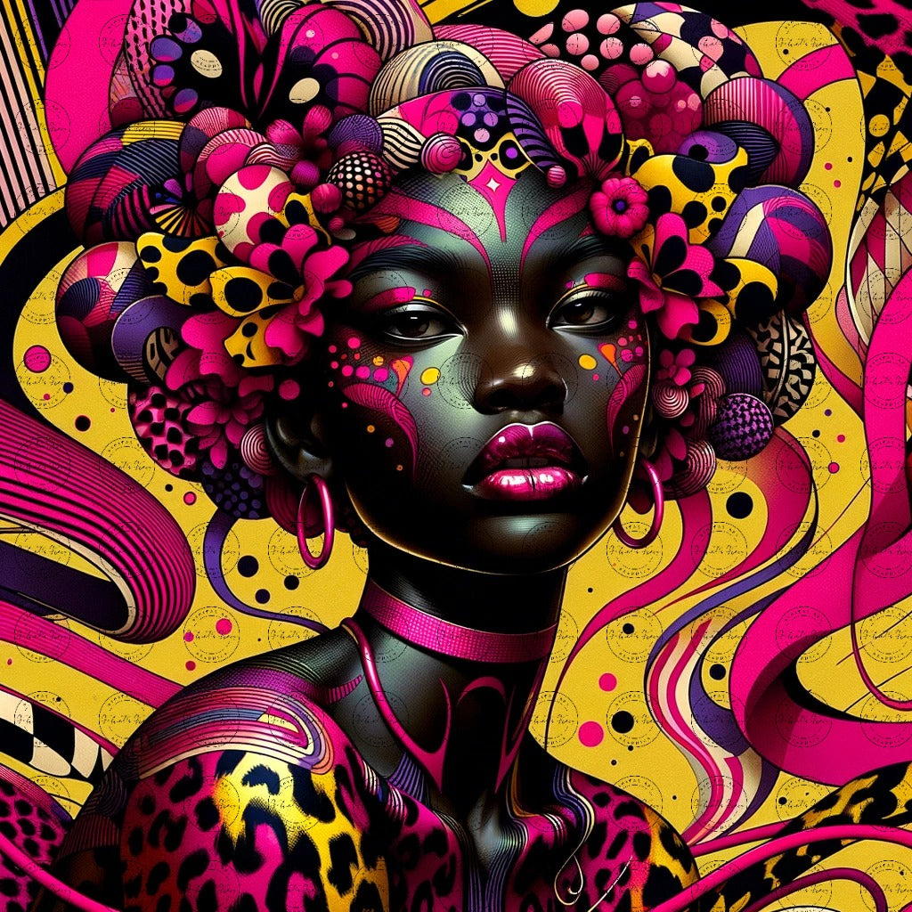 Black Girl Art - Velvet's View Digital Art – Patchwork Majesty