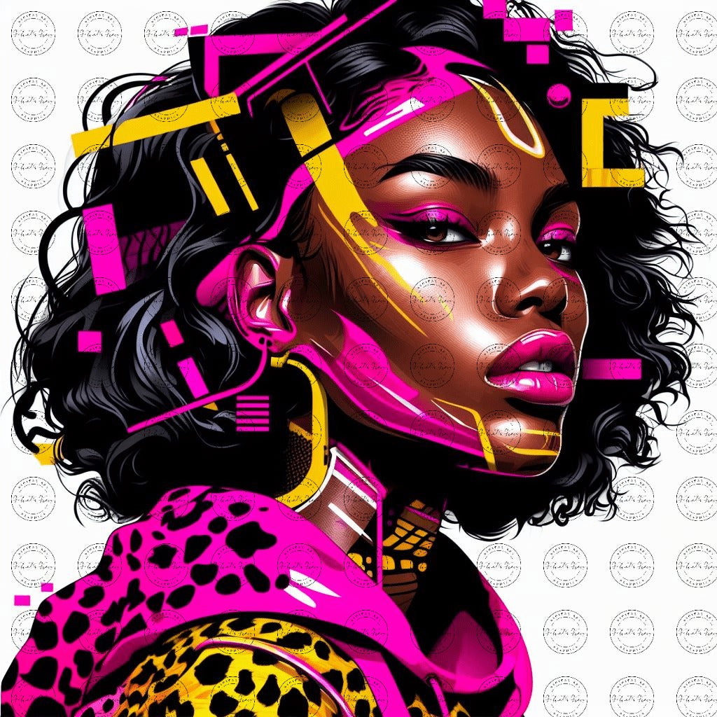 Black Girl Art - Velvet's View Digital Art – Patchwork Majesty