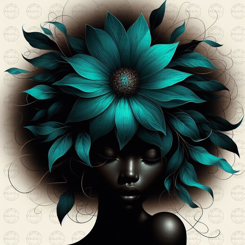 Digital Art - Botanical Elegance: A Verdant Veil - #2017