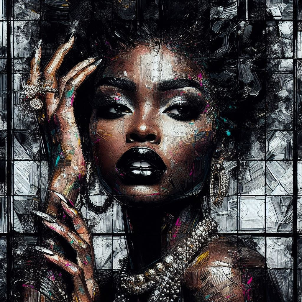 Digital Art - Vivid Elegance: Neo-Expressionist Fusion - #2019