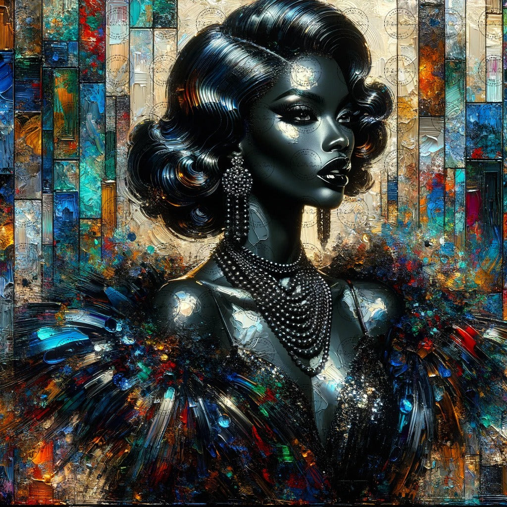 Digital Art - Vivid Elegance: Neo-Expressionist Fusion - #2011