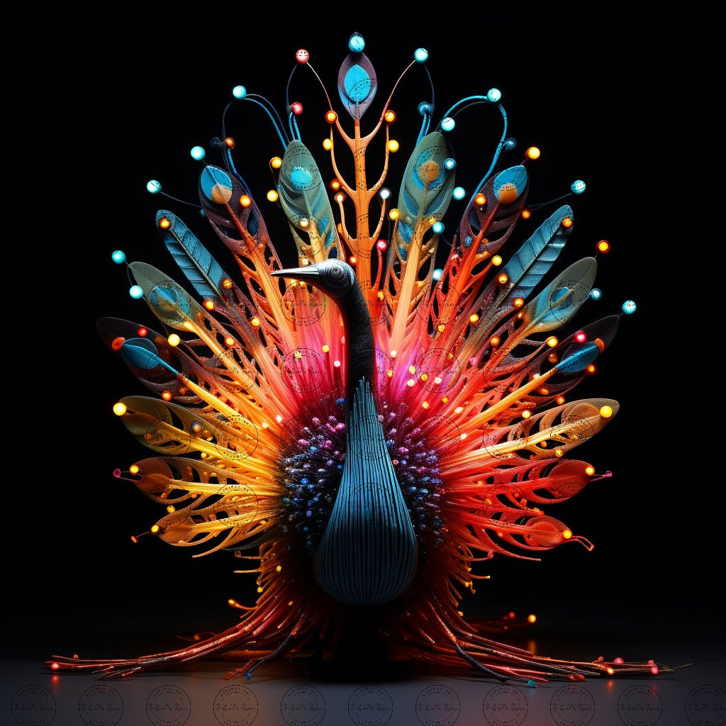 Digital Art - Radiant Reverie: Mycelium Bird of Paradise - #2015