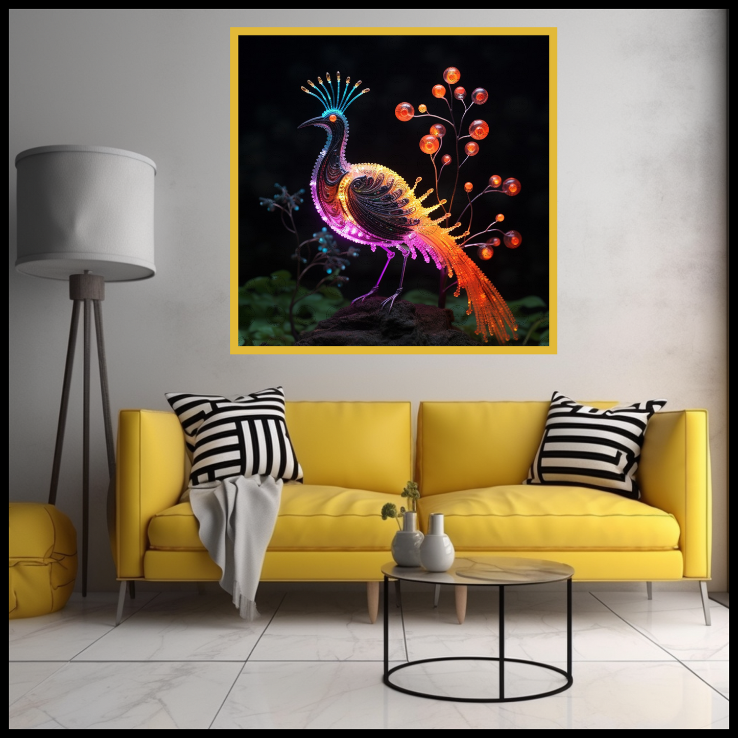 Digital Art - Radiant Reverie: Mycelium Bird of Paradise - #2016