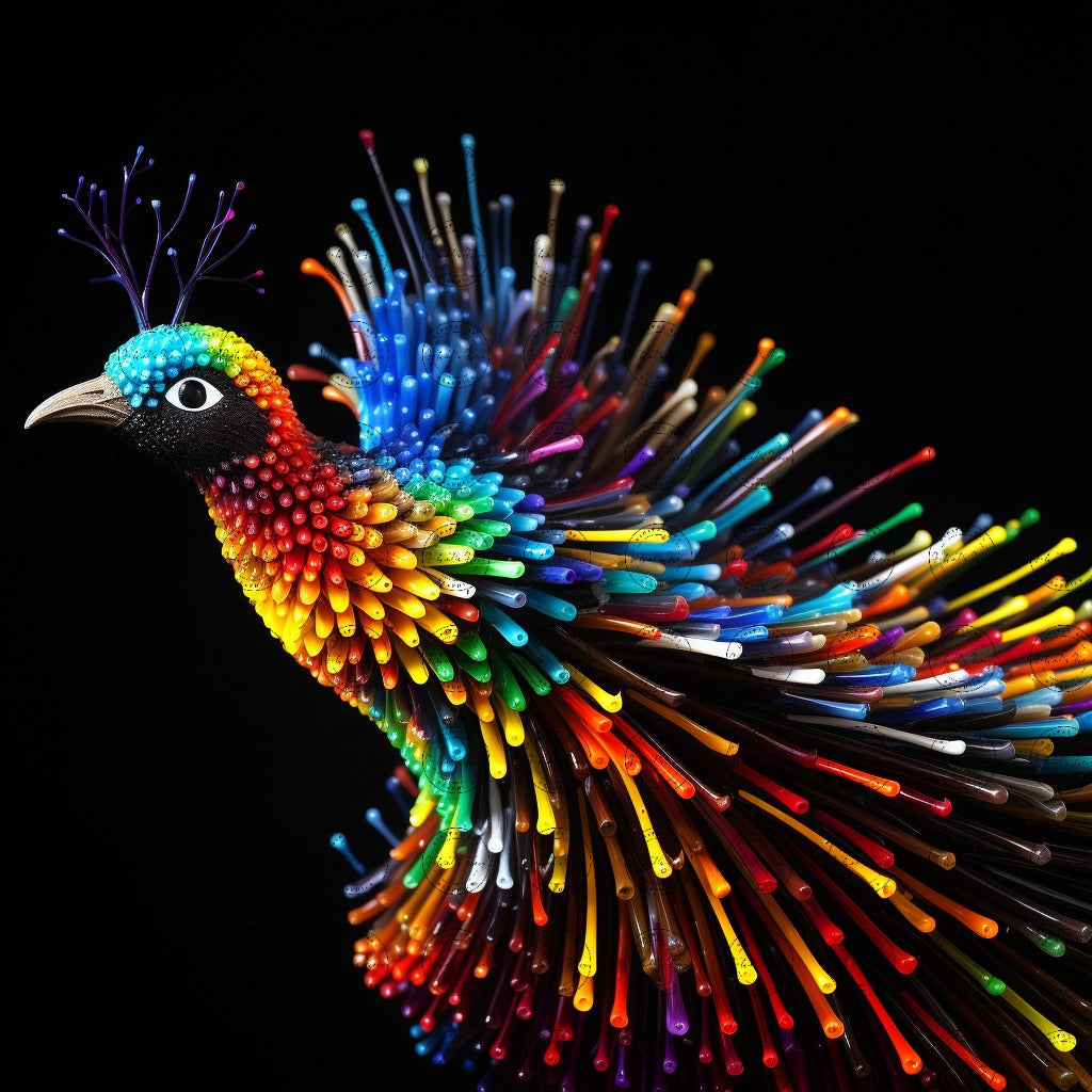 Digital Art - Radiant Reverie: Mycelium Bird of Paradise - #2011