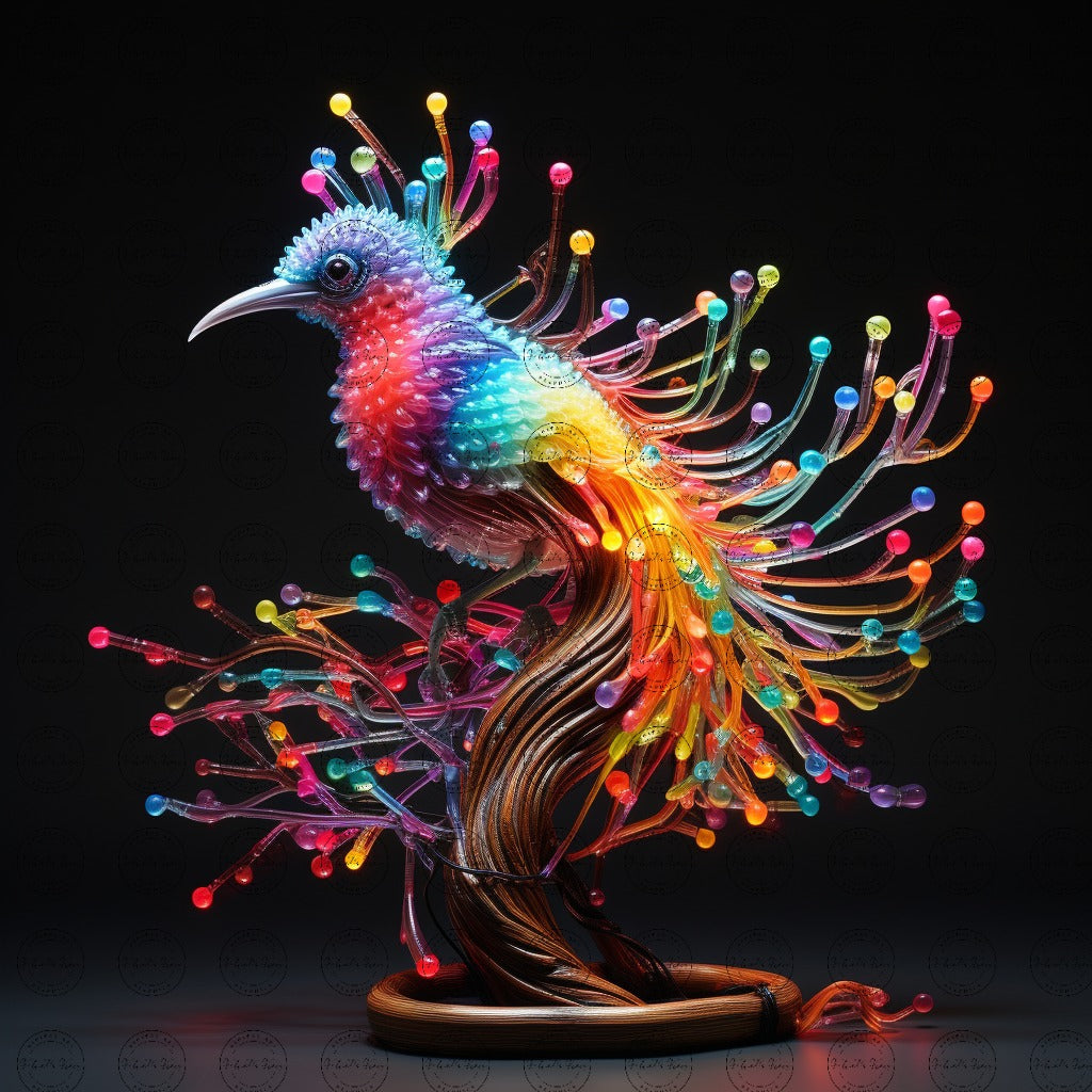 Digital Art - Radiant Reverie: Mycelium Bird of Paradise - #2013