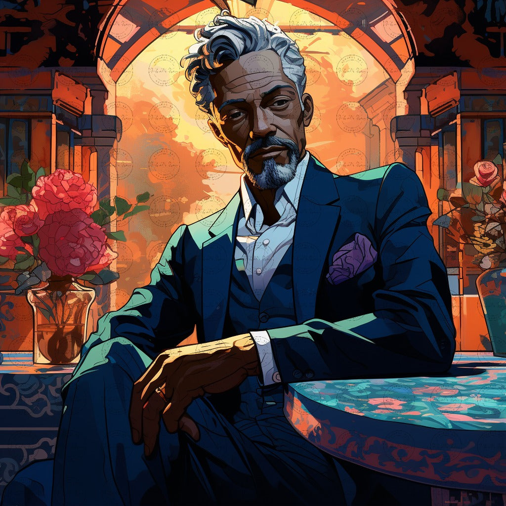 Digital Art - Elegance in Emerald: A Portrait of Timeless Sophistication #2014